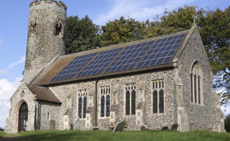 Church with solar roof