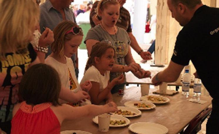 Kids' Taste Tent at the Organic Food Festival