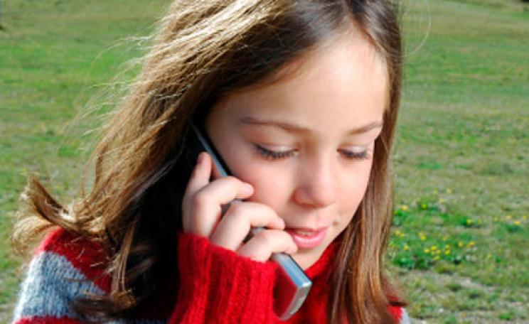 Child on a mobile phone
